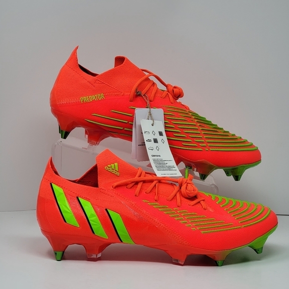 Adidas Predator Edge+ SG Solar Red Soccer Cleats Men’s Size 12/Women’s 13 GW1038 - Picture 3 of 10